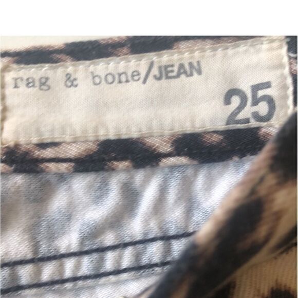 Rag & Bone Boyfriend Mid Rise Leopard Jeans Size 25 NWT - Picture 15 of 15